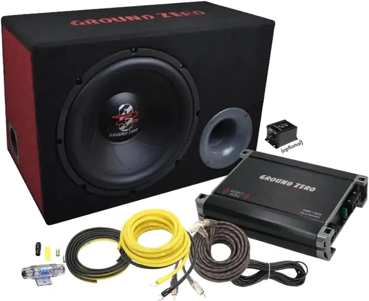 Actieve subwoofer 30 cm - 300 Watt RMS - Bass reflex behuizing - Krachtige baservaring - SnelShoppen