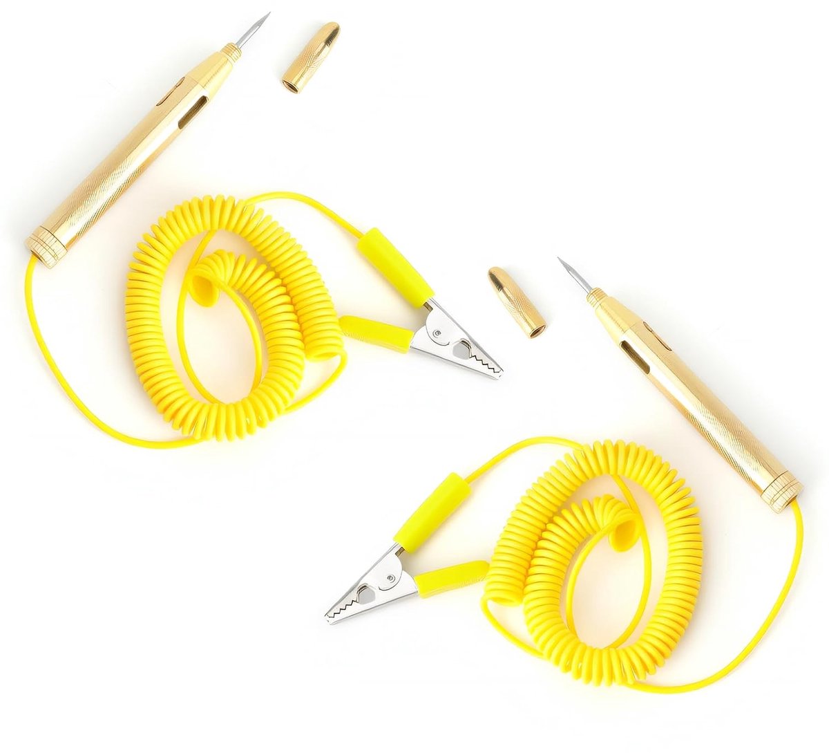 2 stuks spanningszoeker auto, stroomtester, testlamp 6-12-24V, spanningsmeter auto, tester voor en motor voor diagnose van en vrachtwagen, professionele stroomtester
