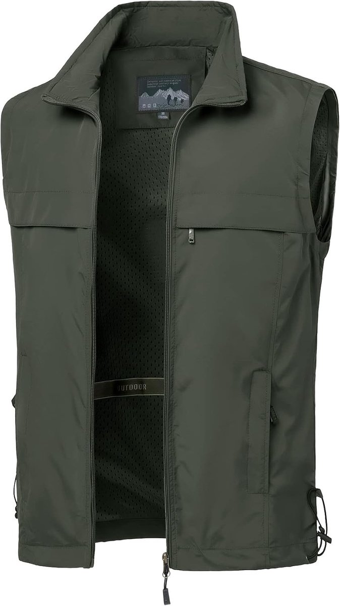 Outdoor Vissen Multi Pocket Zomer Sneldrogend Sport Zip Jas