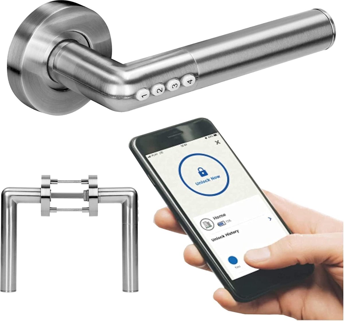 Deurslot met Pin of Bluetooth 4.0 Smart Opening IP44