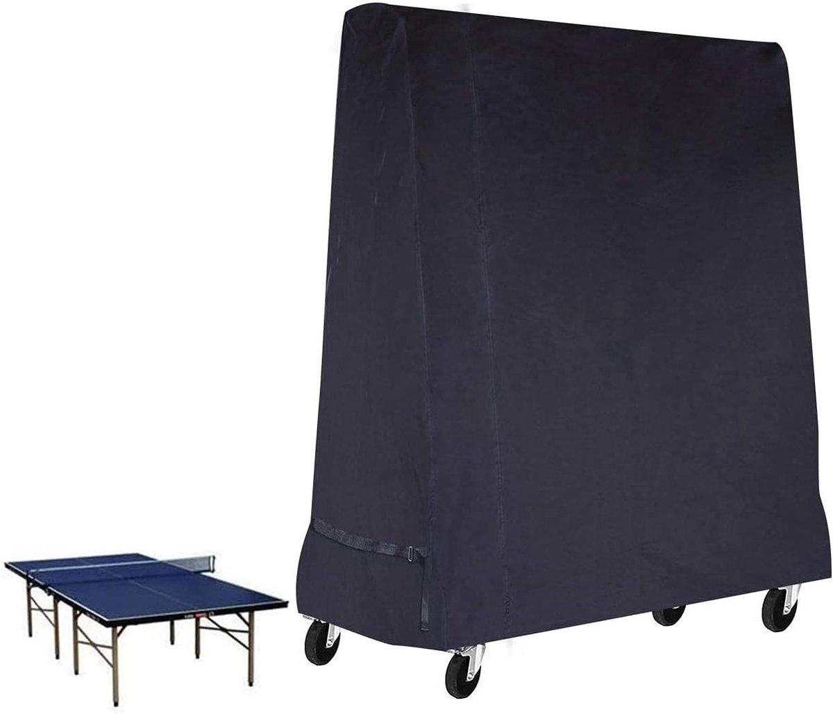 Tafeltennis Tafelhoes - Ping Pong Cover - Tafel Beschermen - Waterdicht Oxford Stof - 185x70x165cm - Zwart