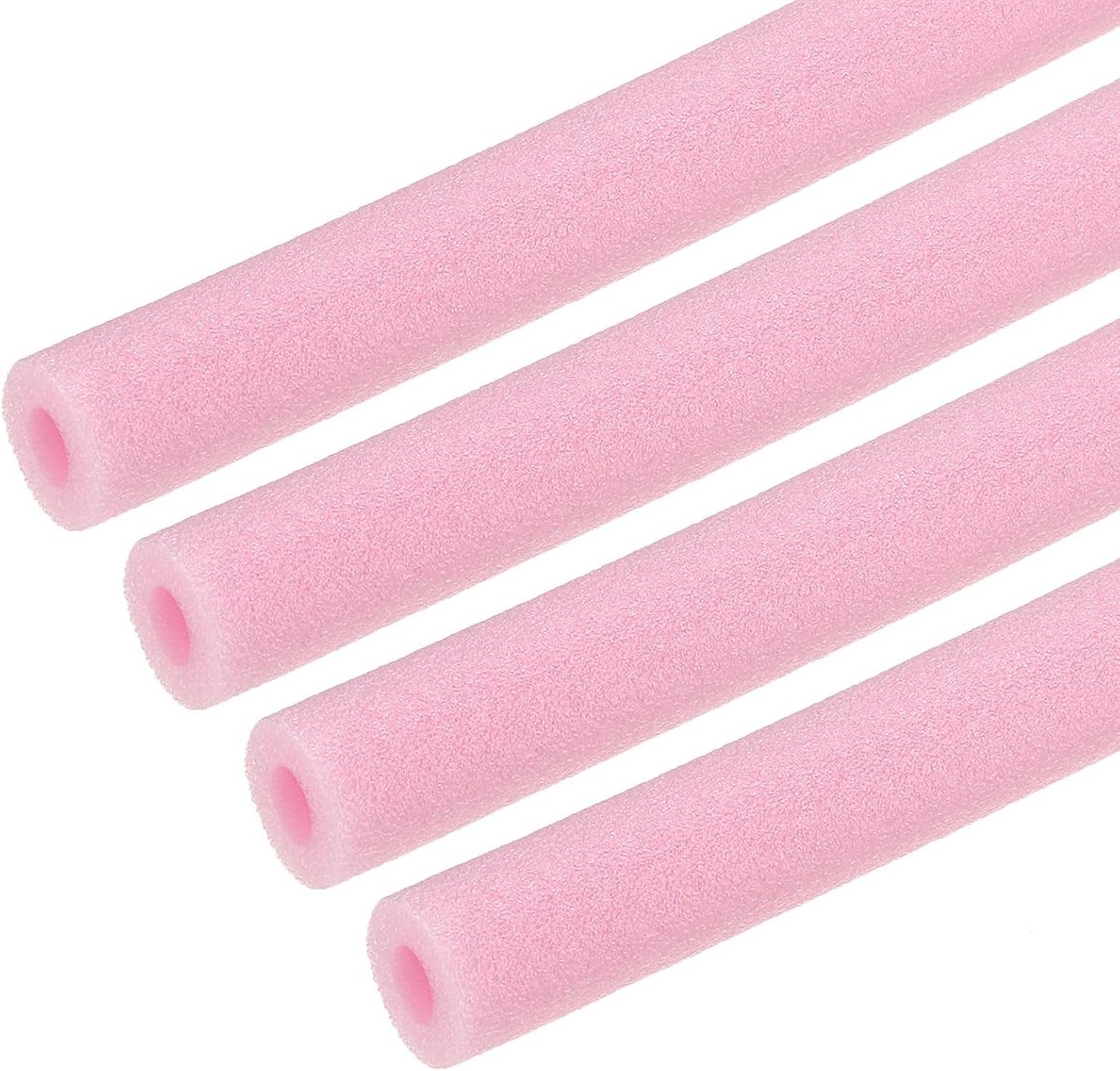 Buisisolatie van schuim, 4 stuks, 1 m, Ø 8 mm, 4 mm dikke isolatie, buis schuimslang voor verwarming, sanitair, verwarmingsbuis, koperen buis, roze
