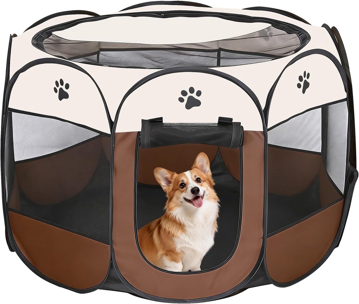 puppyuitloop, opvouwbaar, 74 x 74 x 43 cm, waterdichte Oxford-stof, huisdiertent voor honden, katten, puppy's, binnen en buiten