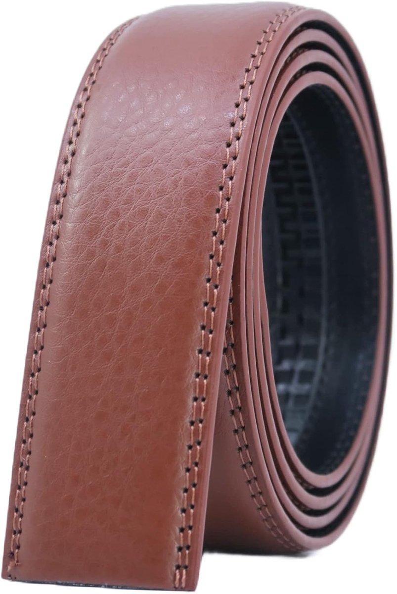 lederen herenriem zonder gaten 35 mm breed zonder gesp