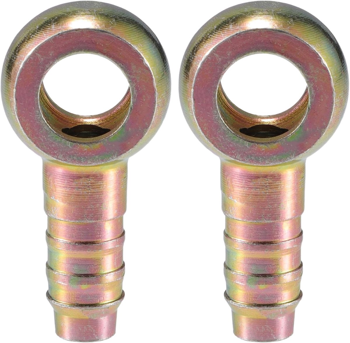 ABSOPRO Banjo-bout Universele 12 mm buitendiameter Banjo-bouten slangsteunadapter vervanging voor motorfiets auto metaal brons kleur (set van 2 stuks)