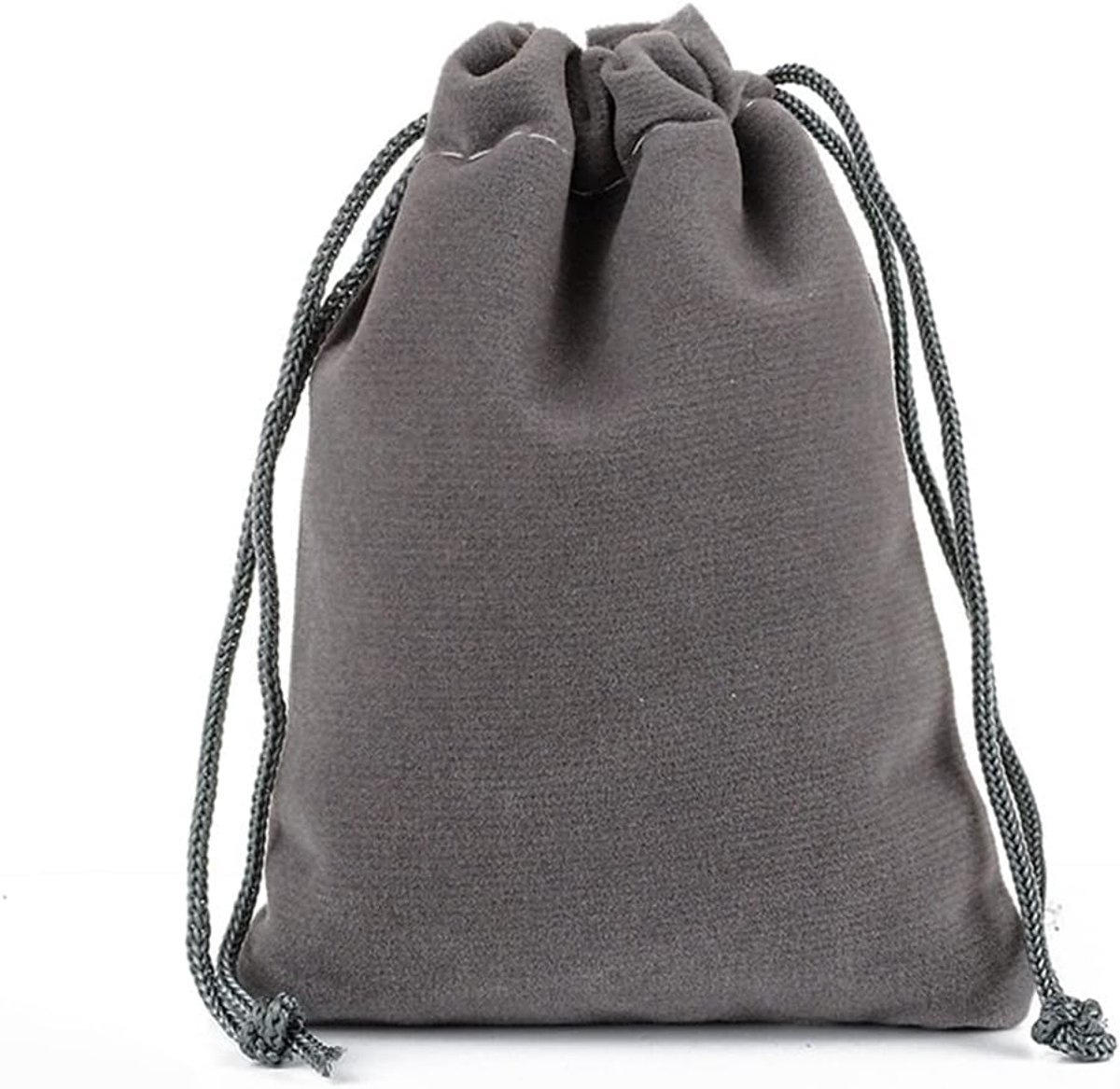 Samtzakjes met trekkoord, geschikt voor sieraden, bruiloft, feest, cadeauzakjes, geschenk tas, snoepzakje, bruiloftsgunst, grijs, 15 stuks, 13 * 18 cm