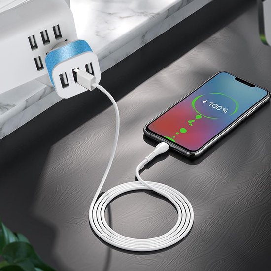 USB Hub - Poort Uitbreider - Data Overdracht - 3 Poorten - 5 Gbit/s - Blauw — afbeelding 4