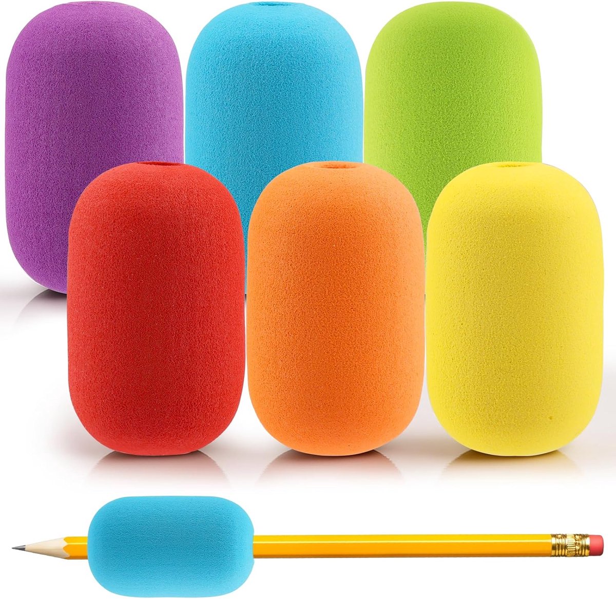 Spons schrijfhulp voor kinderen - ergonomische grip - 6 kleuren - voor juiste penhouding - SnelShoppen