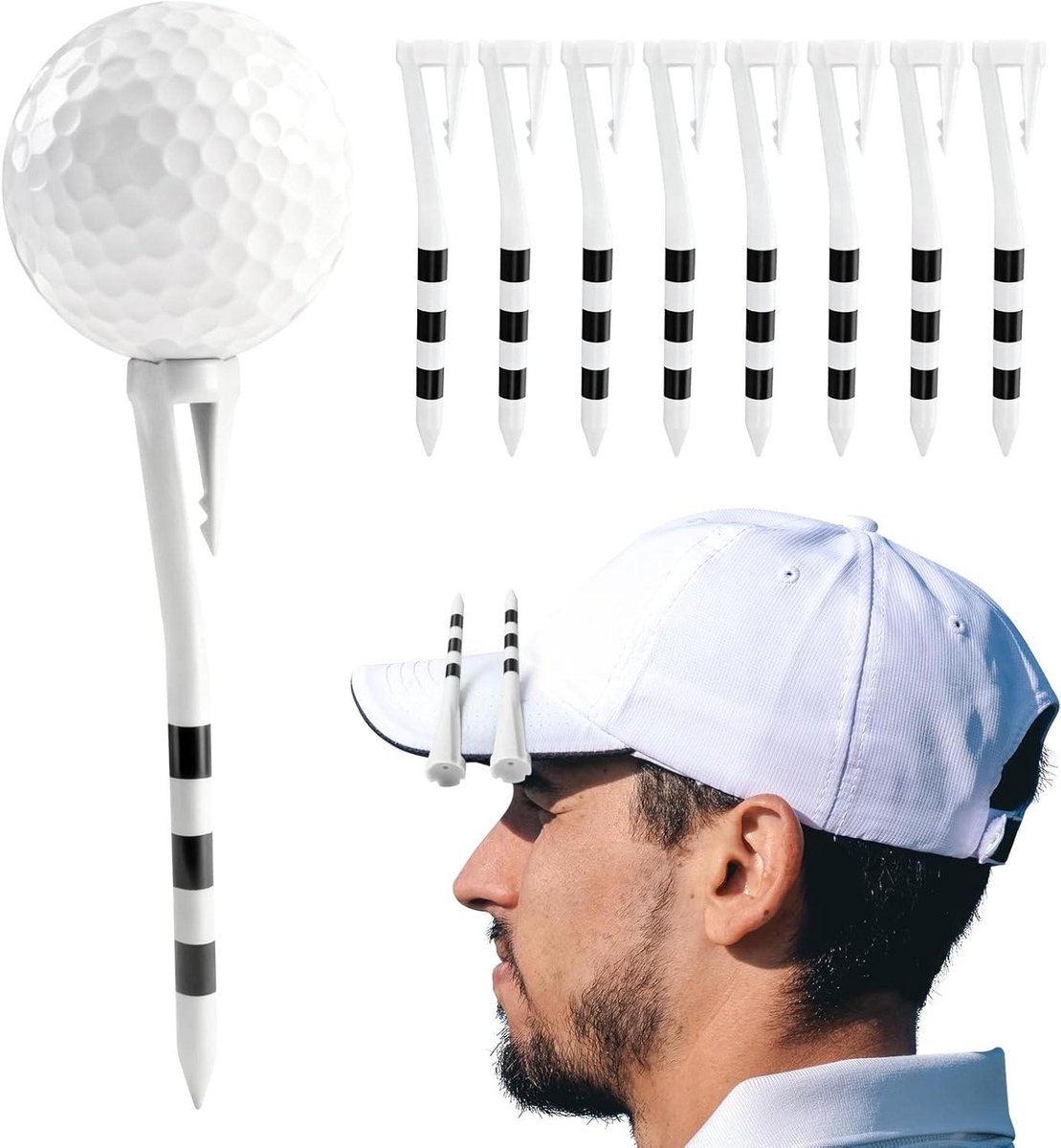 Golf Tees Hout - Bamboe Tees - Golfen op de baan - Duurzaam en biologisch - 100 stuks
