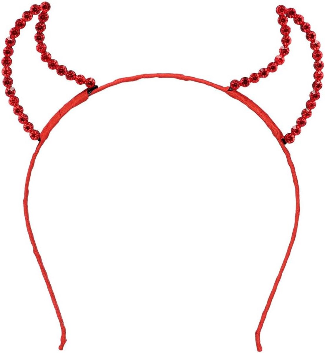 - Devil Diamond-diadeem, 4 stuks | Haarband voor duivel- of demonkostuum, voor carnaval, Halloween en themafeesten