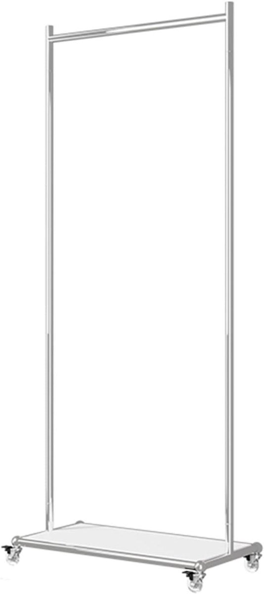 Vrijstaande Kledingrek - Kledinghanger Opbergrek - Kleding Opbergen - 360° Verrijdbaar - 173x35x100cm - Wit