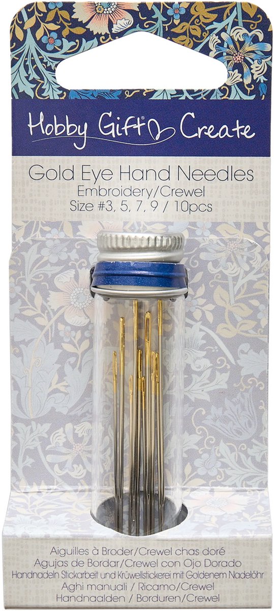 Hobby Gift Create: Goldeye Borduurnaalden maat 3,5,7,9 : 10 stuks
