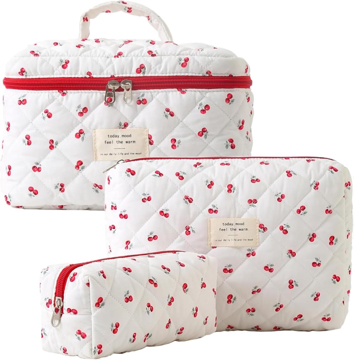 Beautycase voor Dames, Grote Make-uptas voor op Reis, Vernieuwde Katoenen Cosmeticatas, Makeup Bag, Organizer