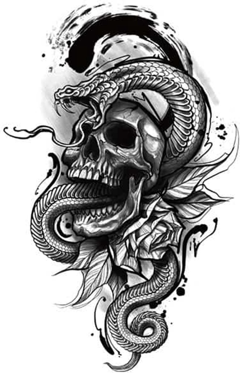 Tijdelijke tattoo skull venom 3 dagen