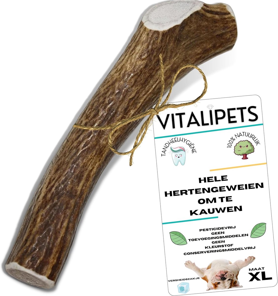 Hond Kauwsnack, XXL 35+ kg | Gebitsverzorging, Hypoallergeen, Langdurig Kauwplezier, Calcium & Fosfor, Duurzaam Europa