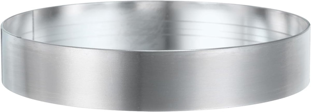 Taartring 9,5 x 2,5 cm - Naadloze RVS - Spiegelcoating - Voor het maken van desserts - SnelShoppen
