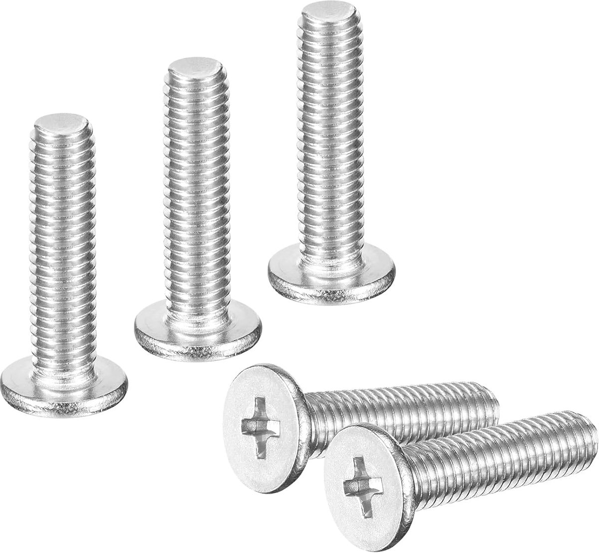 M9,5-0,8 x 20 mm 100 stuks platte kopschroeven 304 roestvrij staal kruiskopschroeven machineschroeven hardware bevestigingselement voor meubelverbinding