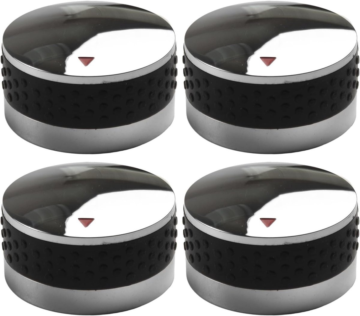 4 stuks vervangende bedieningsknoppen voor barbecuegrill, ontwerp met zachte grip, barbecueknoppen, gasfornuisknop voor keuken, fornuis, accessoires voor gasfornuis (58 mm)