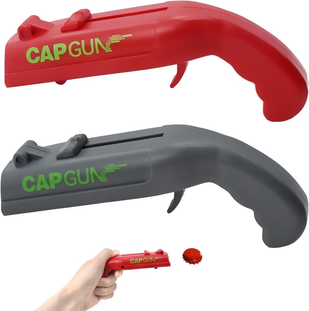 Flesopener pistool 2 stuks - grappige flesopener - automatische opening - ideaal voor thuisgebruik - ShopVlot
