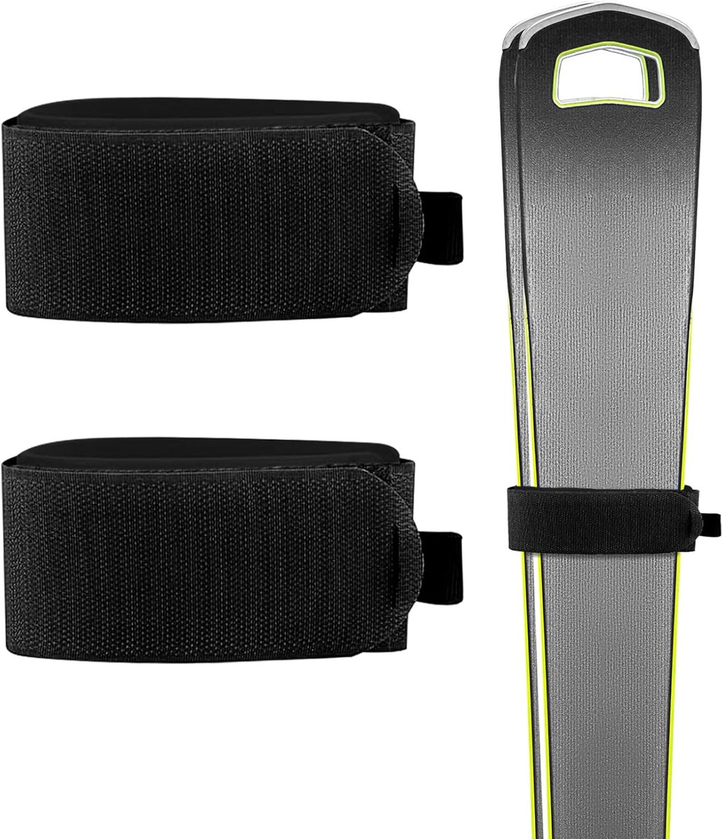 Ski Ties Pack van 2 - Verstelbare Ski Straps - EVA Padding - Voor veilig transport van ski's - ShopVlot