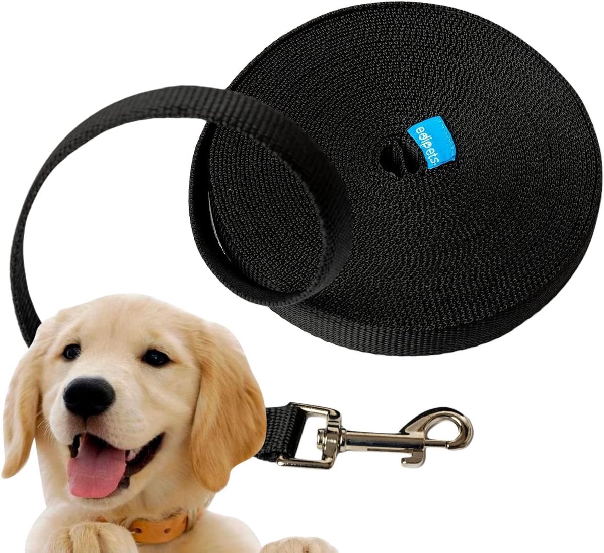 Hondenriem 15 m - nylon - robuust - ideaal voor kamperen en wandelingen - ShopVlot