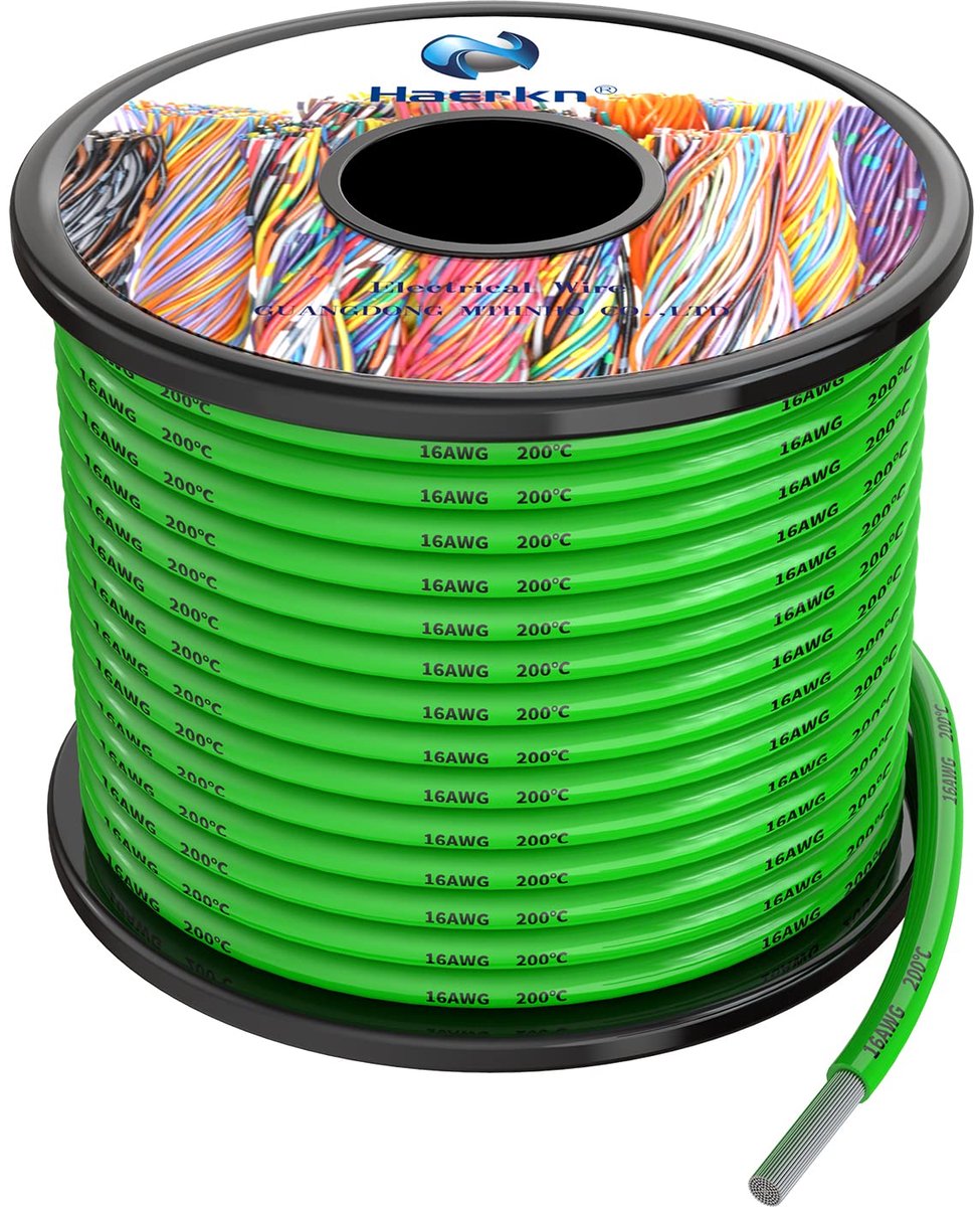Silicone elektrische draad 16AWG 1.3 mm² - Groen - Flexibel en temperatuurbestendig - Voor efficiënte verbinding - ShopVlot