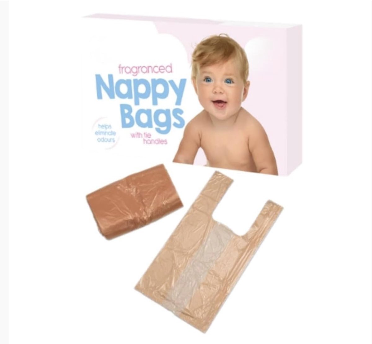 Luierverwijderingszakken 150 stuks - Geurend met tie handle - Voor baby luiers en afval - Ideaal voor hondenpoep - ShopVlot
