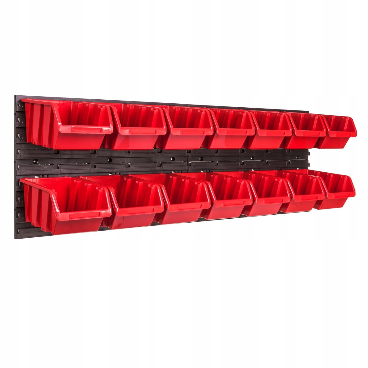 Gereedschapswand 115x39cm met 14 Rode Bakken - Werkplaats Organizer