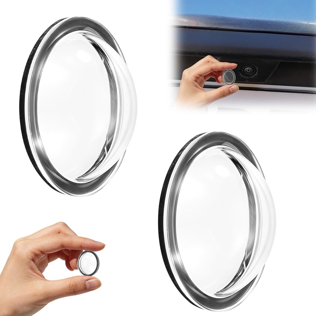 Auto camera lensbeschermers 2 stuks - 360 graden transparant - krasvast en waterdicht - ShopVlot