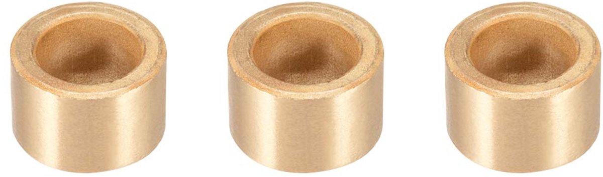sourcing map zelfsmerende lager mouwen, gesinterde bronzen bus 12 mm x 18 mm x 10 mm, 12mm x 18mm x 12mm, 3 stuks.