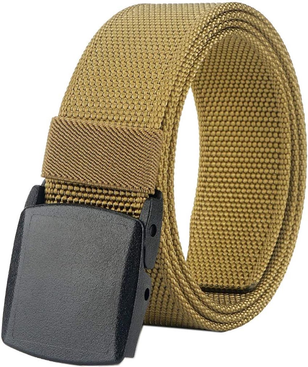 Riem voor heren, Tactical Military Nylon met kunststof gesp, volledig verstelbare riem voor het werk, 130 cm