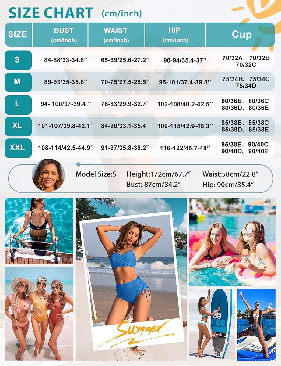 Dames bikiniset V-hals hoge taille tweedelig badpak elegant push-up badmode crossover zwempak