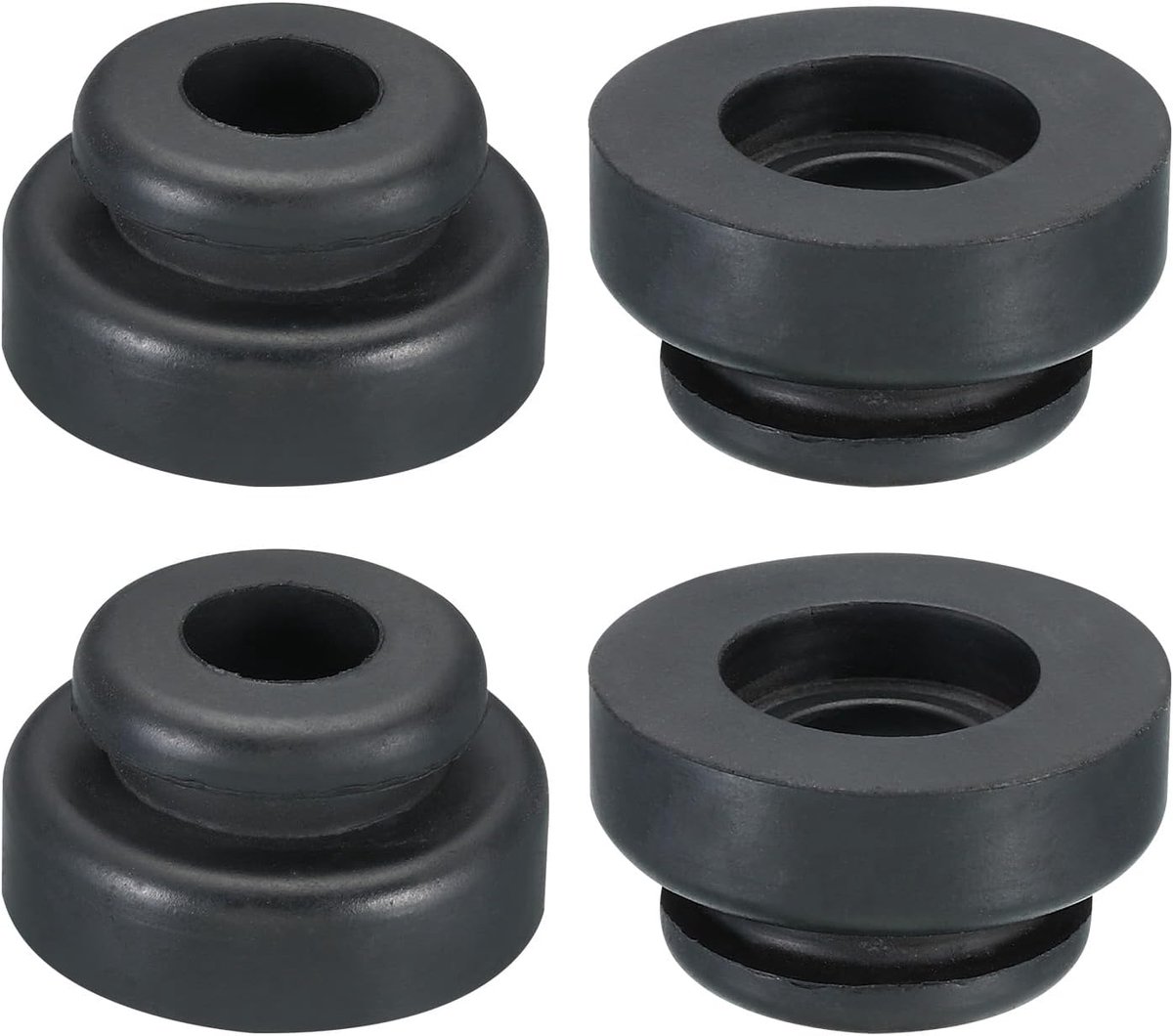 Rubberen bevestigingsvoeten, 4-pack voetsteun, antivibratiekussen, vervanging voor airconditioner, koelkast, elektrische motor, zwart