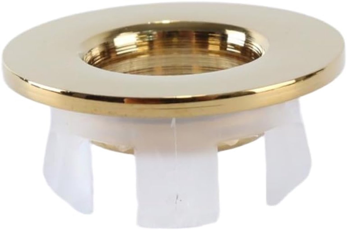 1 STUKS Gootsteen Overloopdeksel Duurzame Gootsteen Overloopring Gatdeksel Rond Badkamer, Goud