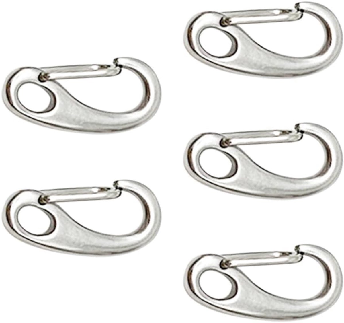 30mm-100mm Spring Snap Hook Rvs Ei Vorm Snap Haak Karabijnhaken Clip voor Outdoor Camping Wandelen Reizen Rugzak Sleutelhanger
