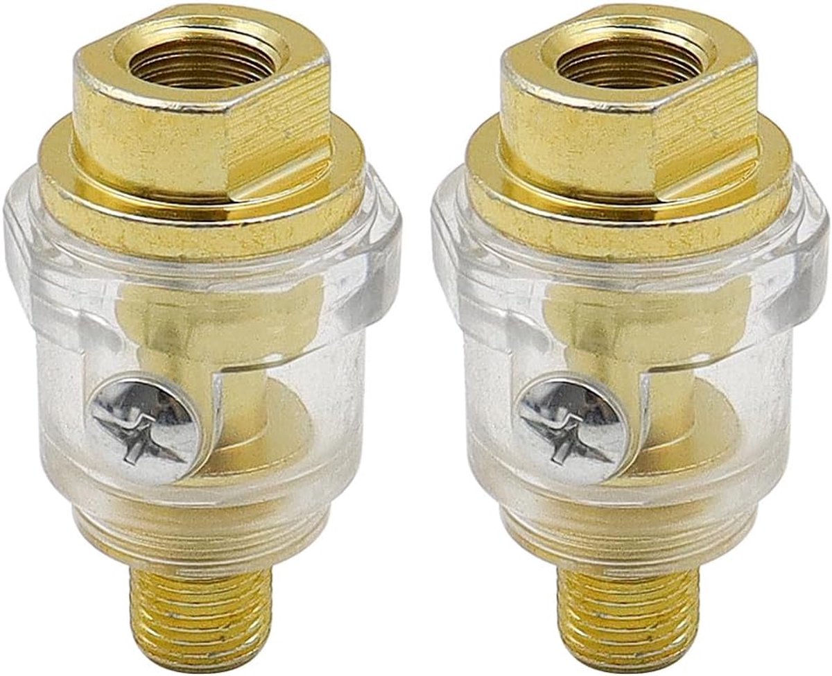 Mini Inline Oiler 1/4 BSP - Messing - Corrosiebestendig - Eenvoudige installatie - ShopVlot