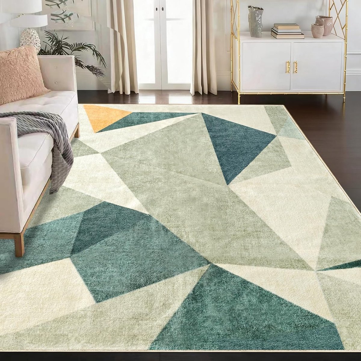 Vloerkleed 120 x 180 cm - Modern geometrisch - Machinewasbaar - Perfect voor woonkamer - ShopVlot