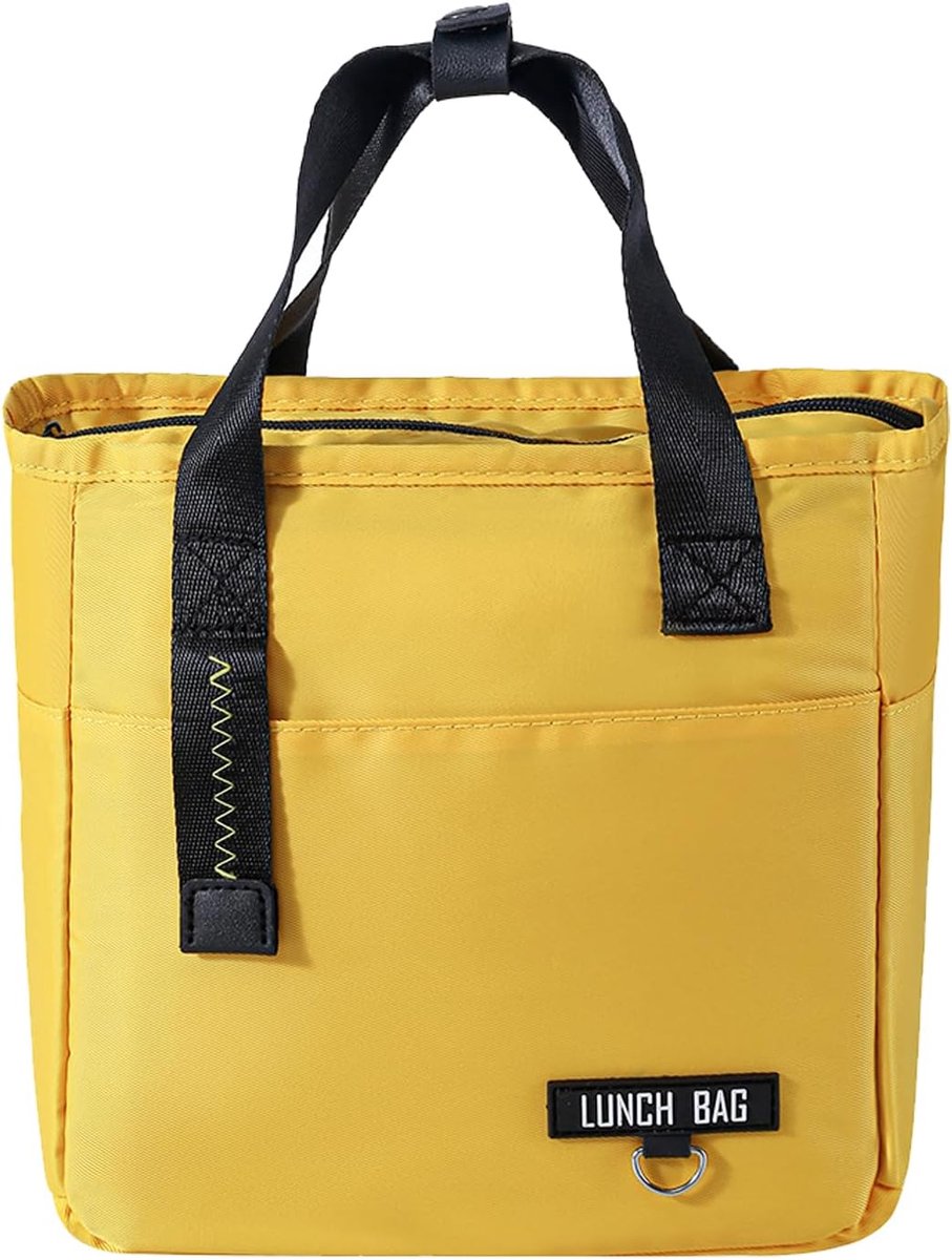 Lunchtas kleine maat - geel - herbruikbaar - perfecte isolatie voor onderweg - ShopVlot