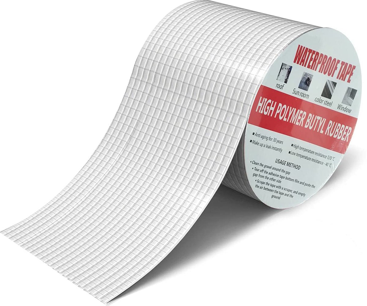 Waterdichte tape 10 cm x 10 m - Aluminium butyl tape - Zelfklevend en elastisch - Ideaal voor daklekkage - ShopVlot