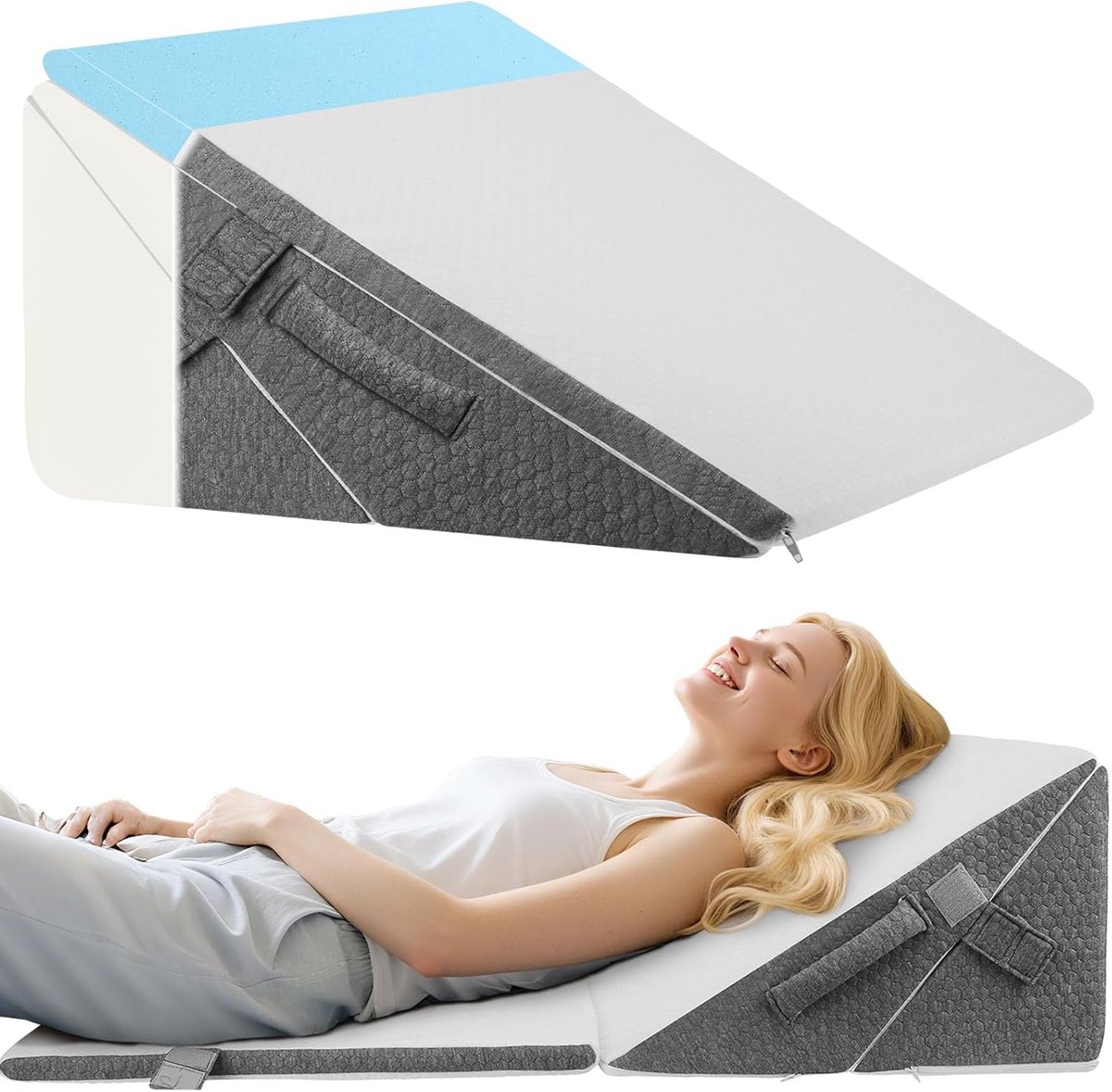 Wigkussen verstelbaar - traagschuim - ergonomisch - verlichting van lichaamspijnen - ShopVlot