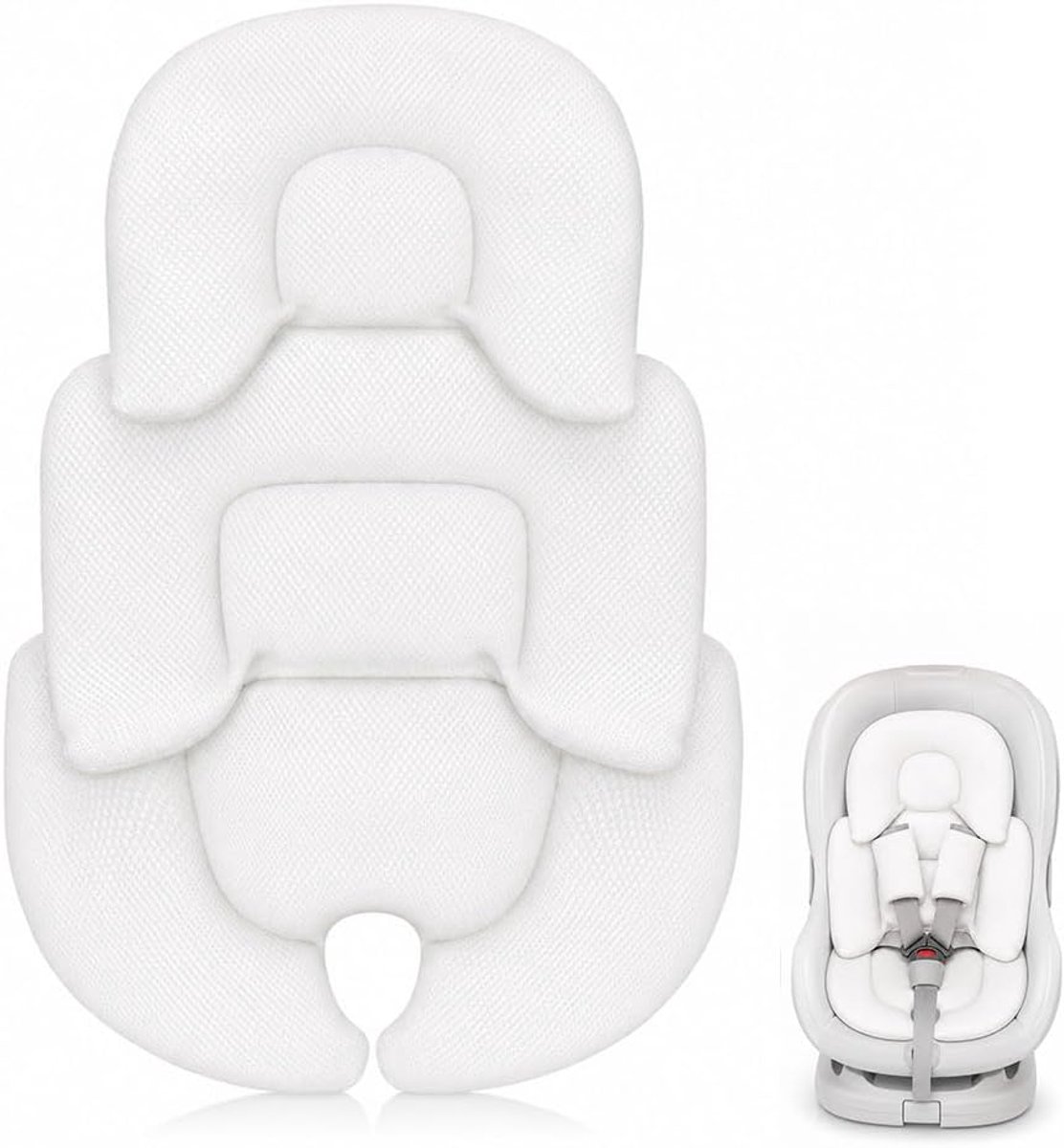 Wiegverkleiner voor kinderwagen - Comfortabel en ademend - Ondersteuning voor hoofd en lichaam - Ideaal voor onderweg - ShopVlot