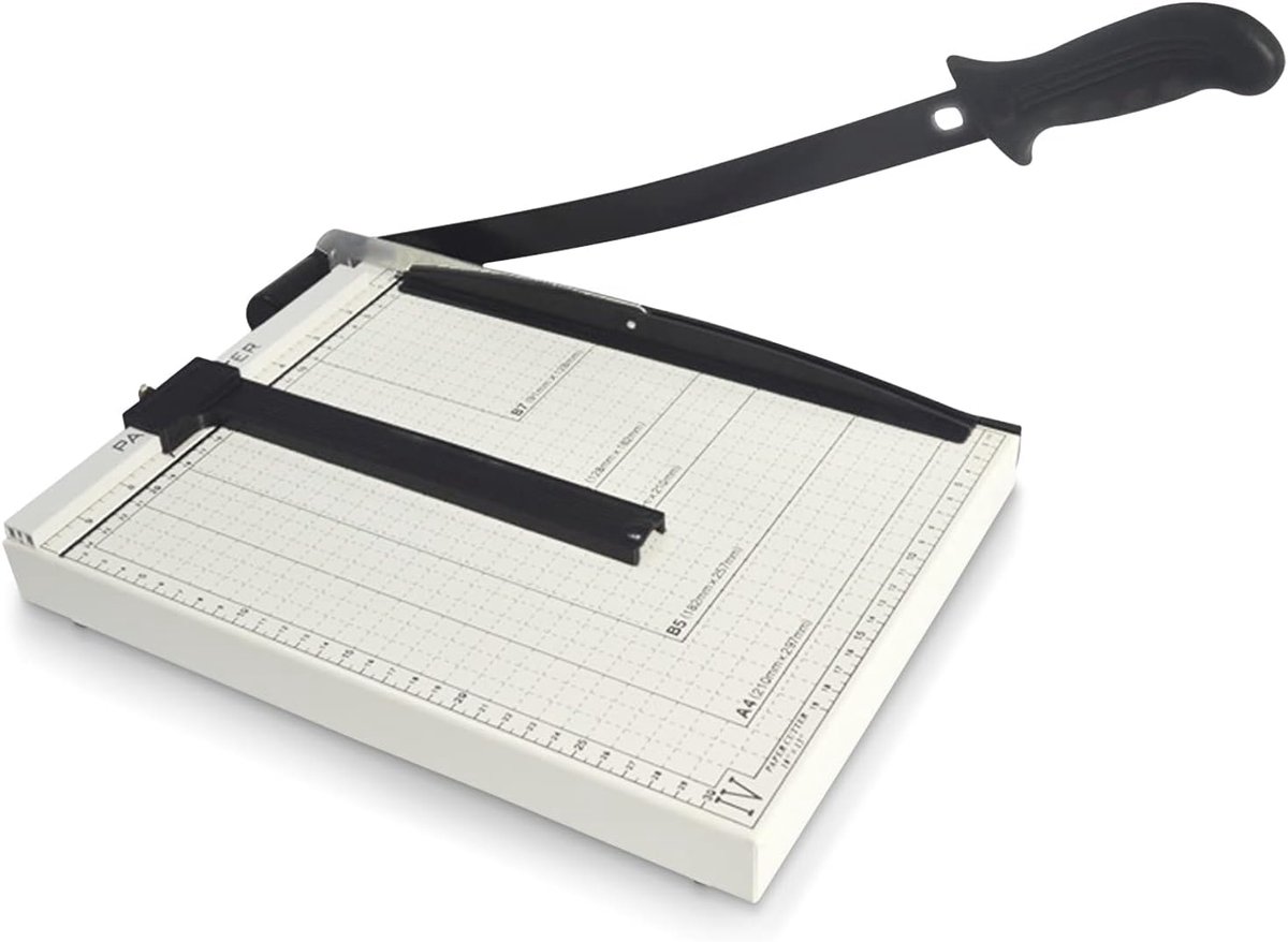 SnelShoppen - Professionele Heavy Duty Paper Cutter 30cm, A4 A3 Guillotine Papier Snijmachine, Handmatige Papier Trimmer voor Kantoor, Thuis, School,