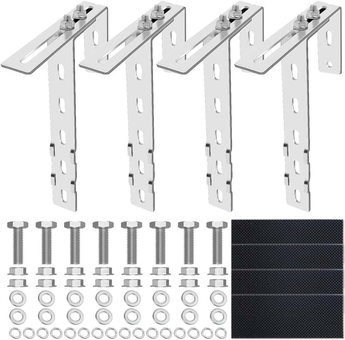 Fotovoltaïsche balkon beugel haak - roestvrij staal - duidelijke installatie - perfect voor zonnepanelen - ShopVlot