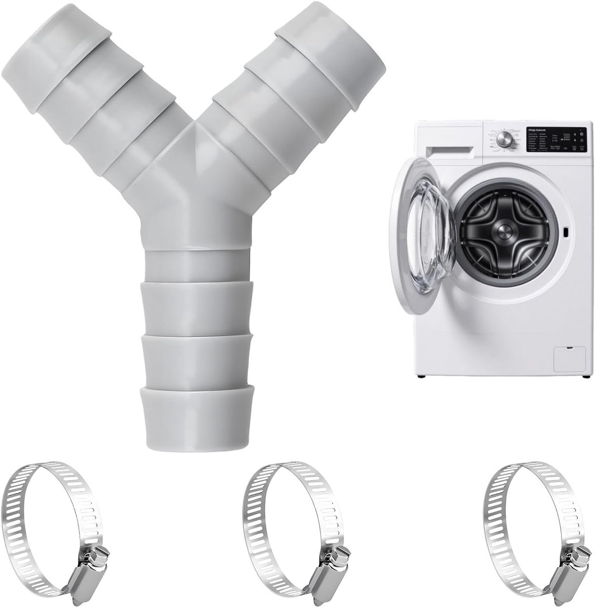 Y-adapter wasmachine aansluiting - dubbele verbinding - 16-27 mm - eenvoudig te installeren - ShopVlot
