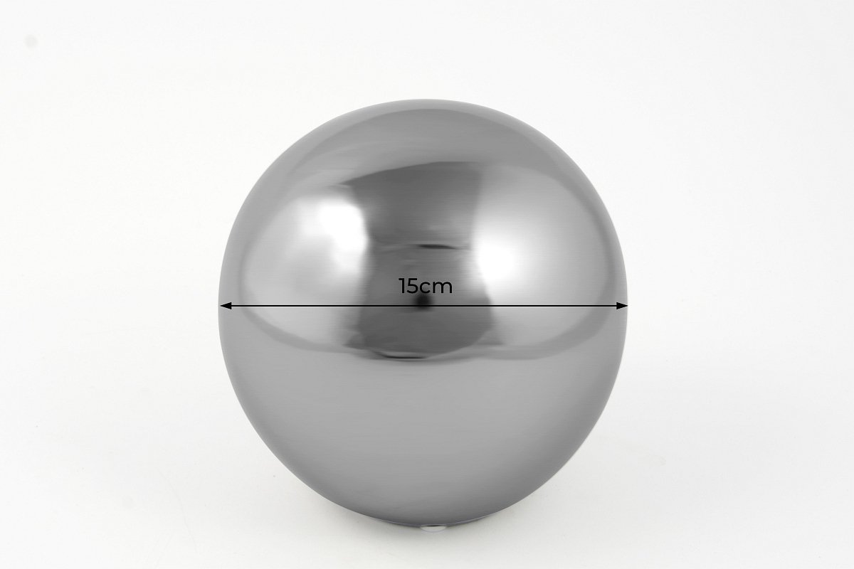 Decoratieve Keramische Bol 15 cm Zilver Glans