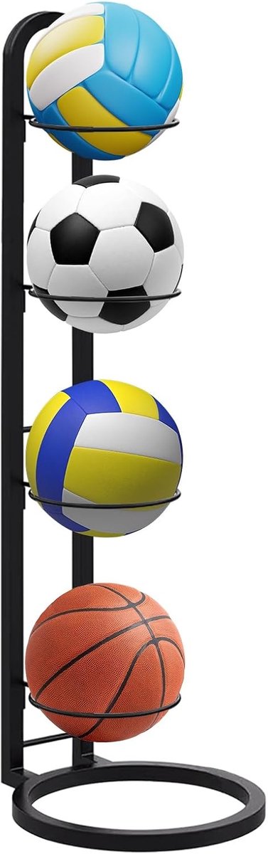 Voetbalstandaard 73 cm - verticale balhouder - ruimtebesparend - organizer voor sporttoestellen - ShopVlot