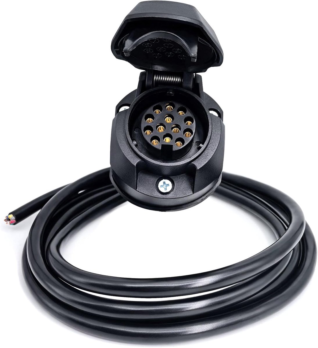 13-polige trailerbus met 2M kabel - waterdichte trekhaak aansluiting - hoge kwaliteit - ShopVlot