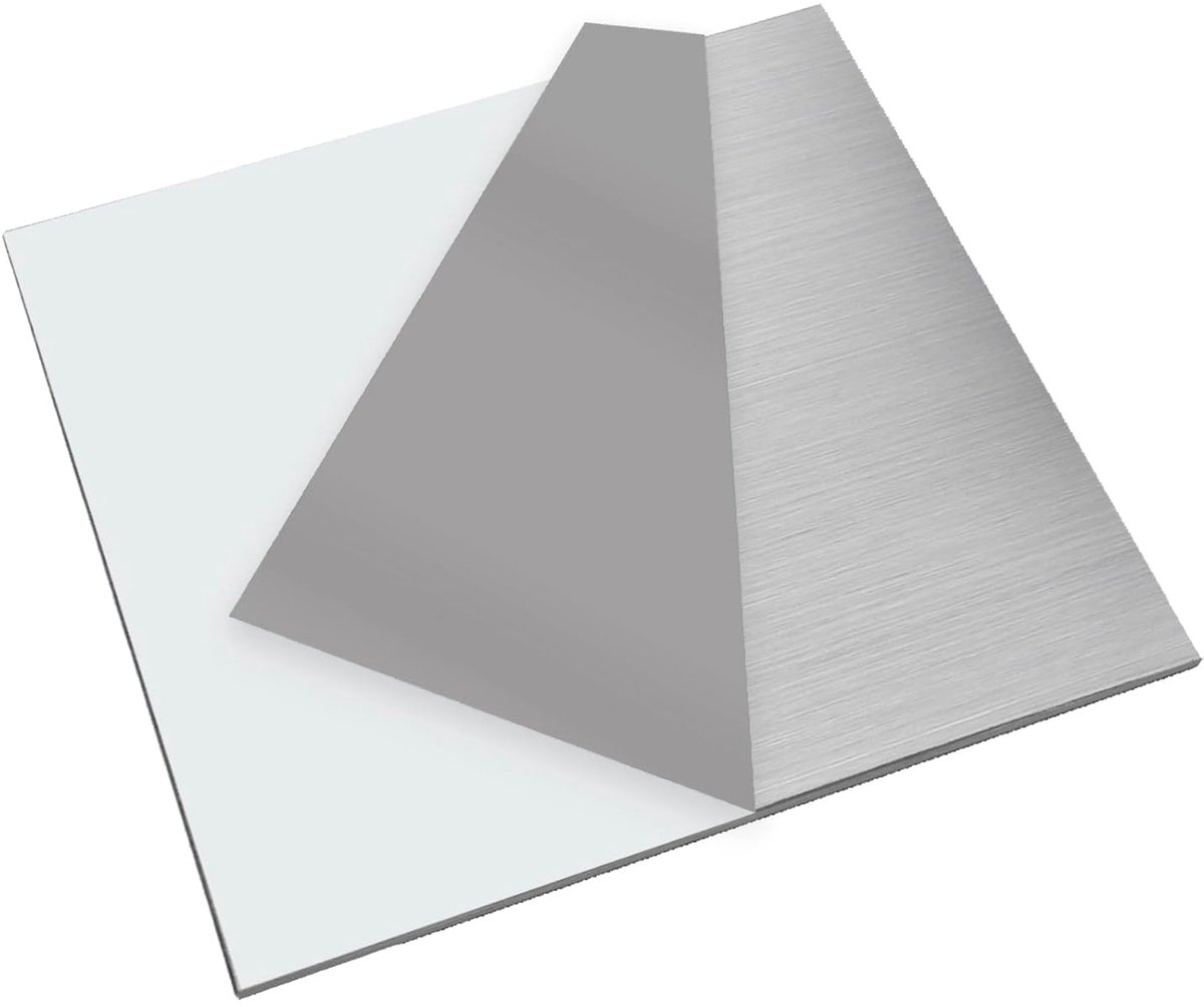 RVS plaat 15cm x 15cm x 2mm - 304 roestvrij staal - beschermfolie - ideaal voor DIY projecten - ShopVlot