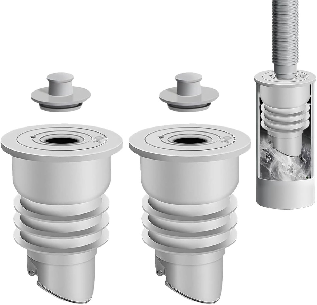Afvoerontluchtingsklep 35-40 mm - Silicoon met magnetische sluiting - Voor wasmachine en wastafel - ShopVlot