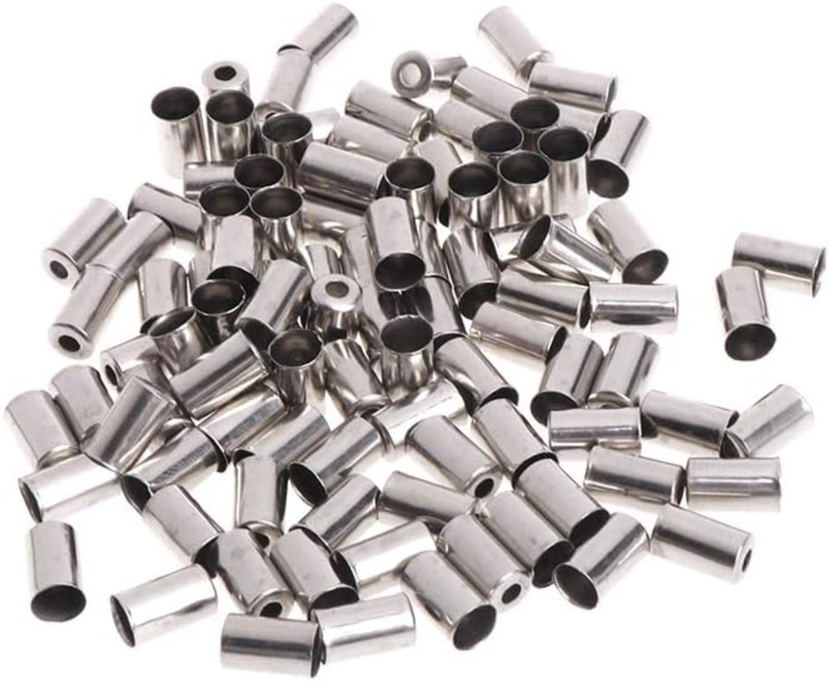 Slang voor remkabel tips 100 stuks - roestvrij staal - intensief gebruik - ideaal voor reparatie - ShopVlot